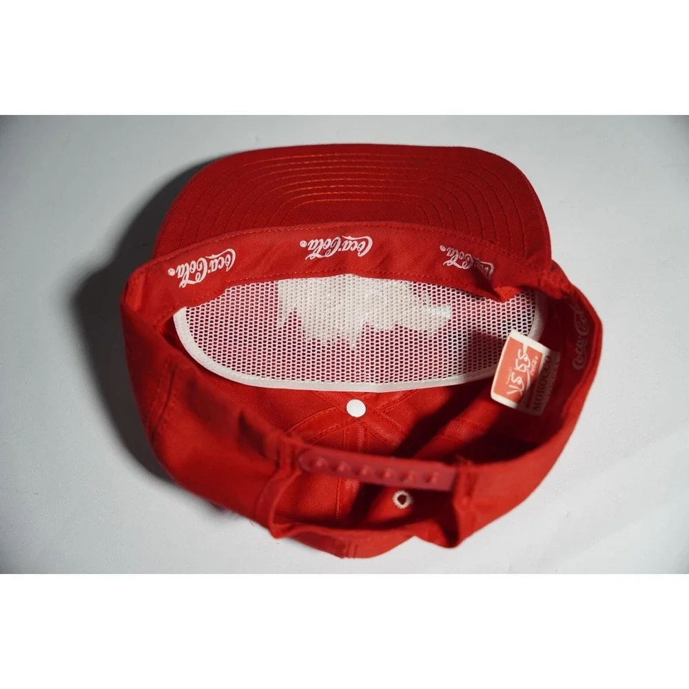 Vintage Morocco Coca Cola SnapBack Adjustable Hat Cap Red Made‎ In USA